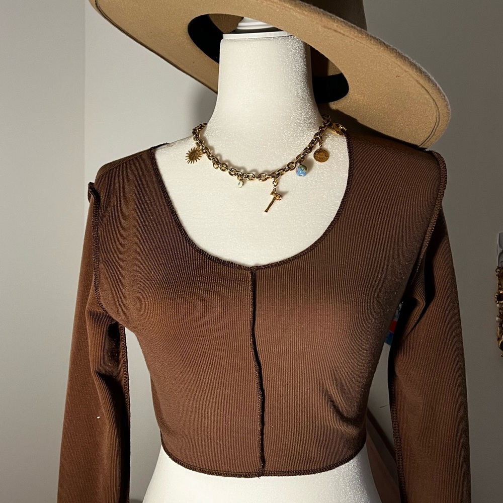 Long Sleeve Pretty Little RECYCLED Thing Crop Top